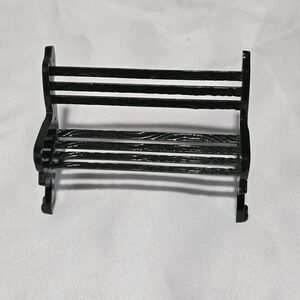 Miniature Green Park Bench Metal Home Decor 1" X 2.5"